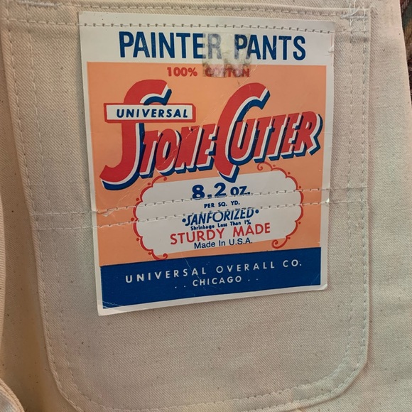 NWT Vintage c. 1960s - ‘70s Universal Coverall, Co. Stone Cutter Painter Paints. - Picture 2 of 6